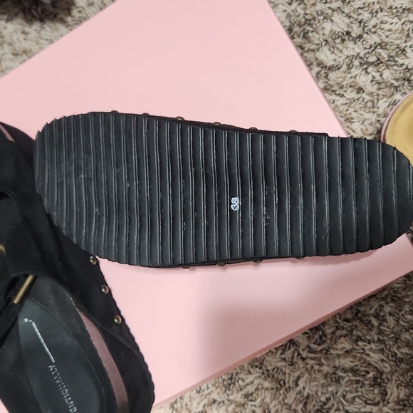 Free people internationally black platform suede sandals - Picture 3 of 3